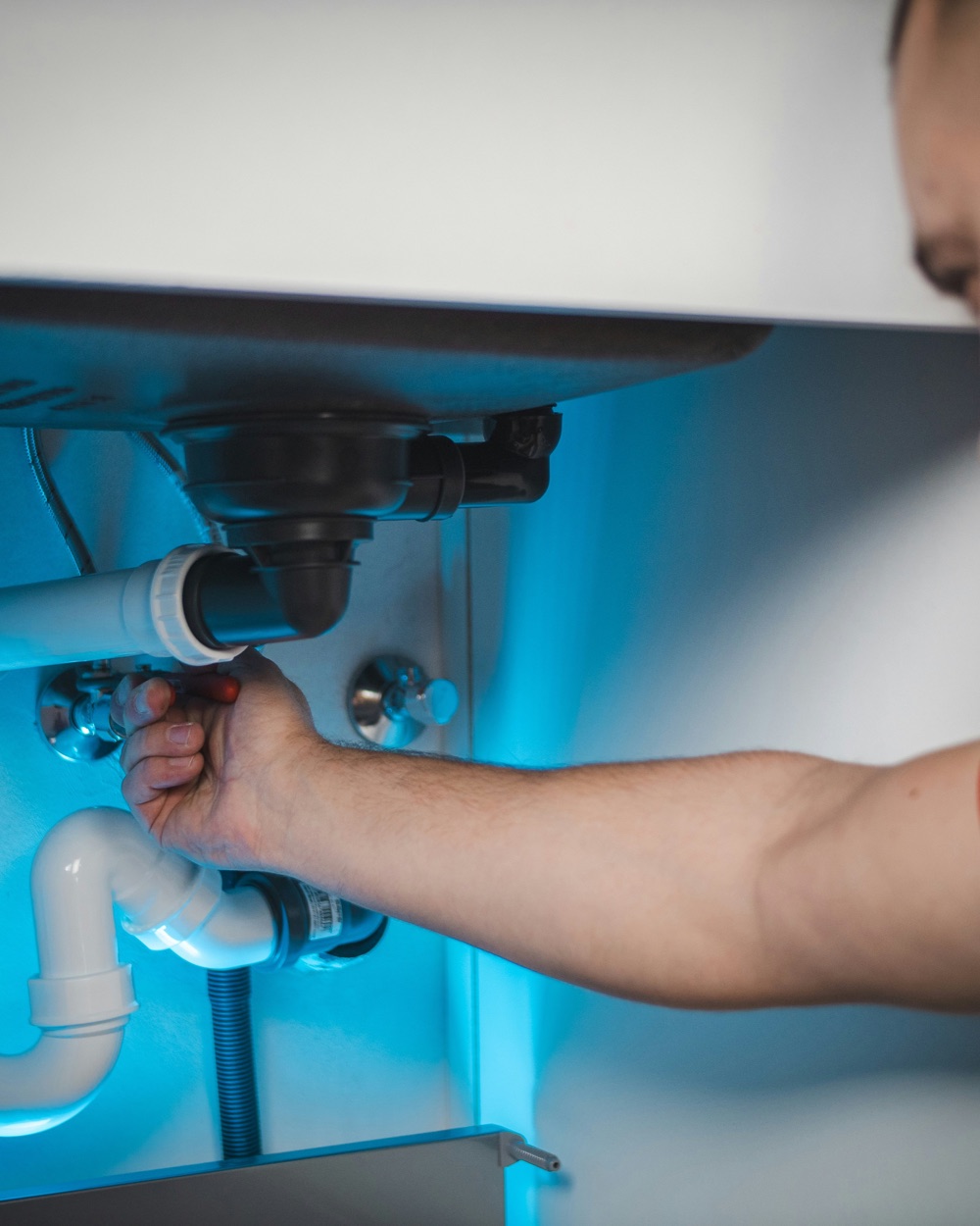 Plumbing install at a Maldives villa
